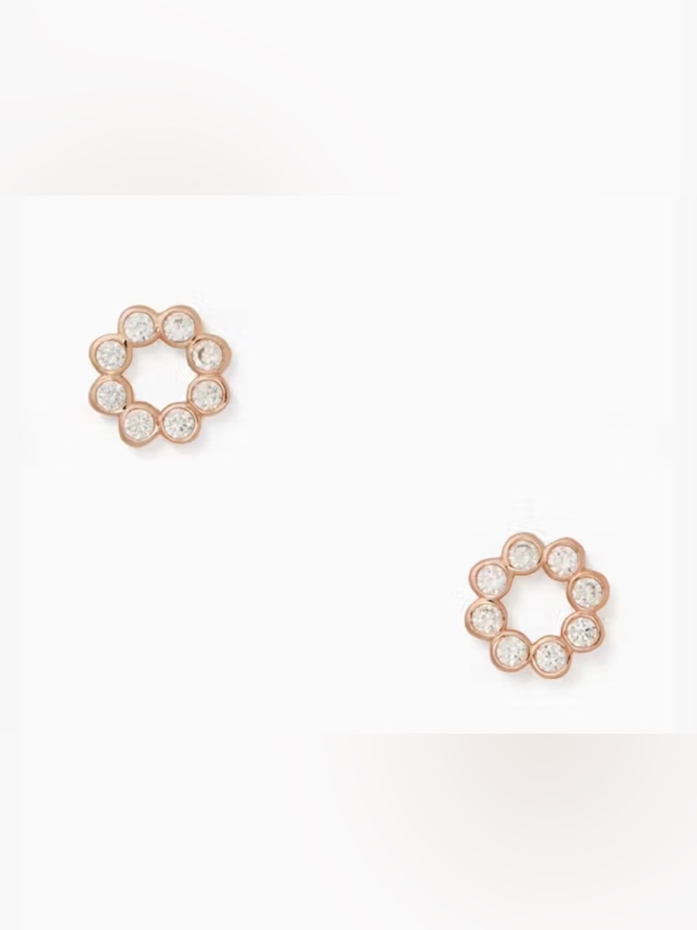 Kate Spade Rose Gold Full Circle Stud Earrings - NWT